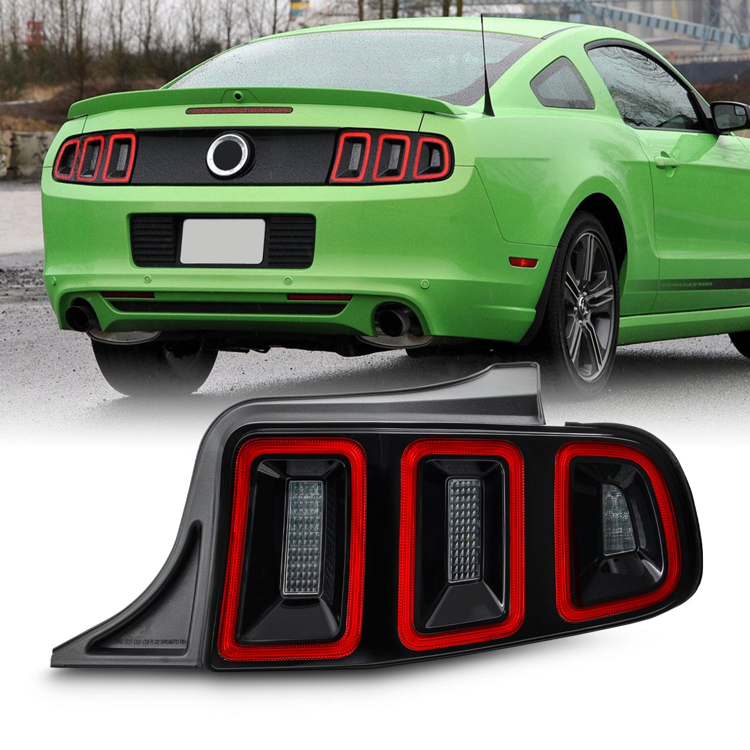 Free Shipping on Spec-D 10-12 Ford Mustang Led Tail Lights-Black