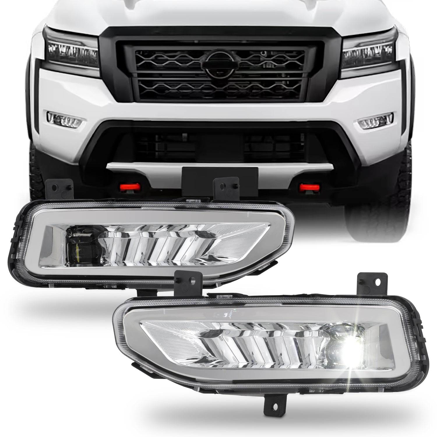 AKKON - Fit 2022 2023 2024 Nissan Frontier OE Style LED Fog Lights Fro