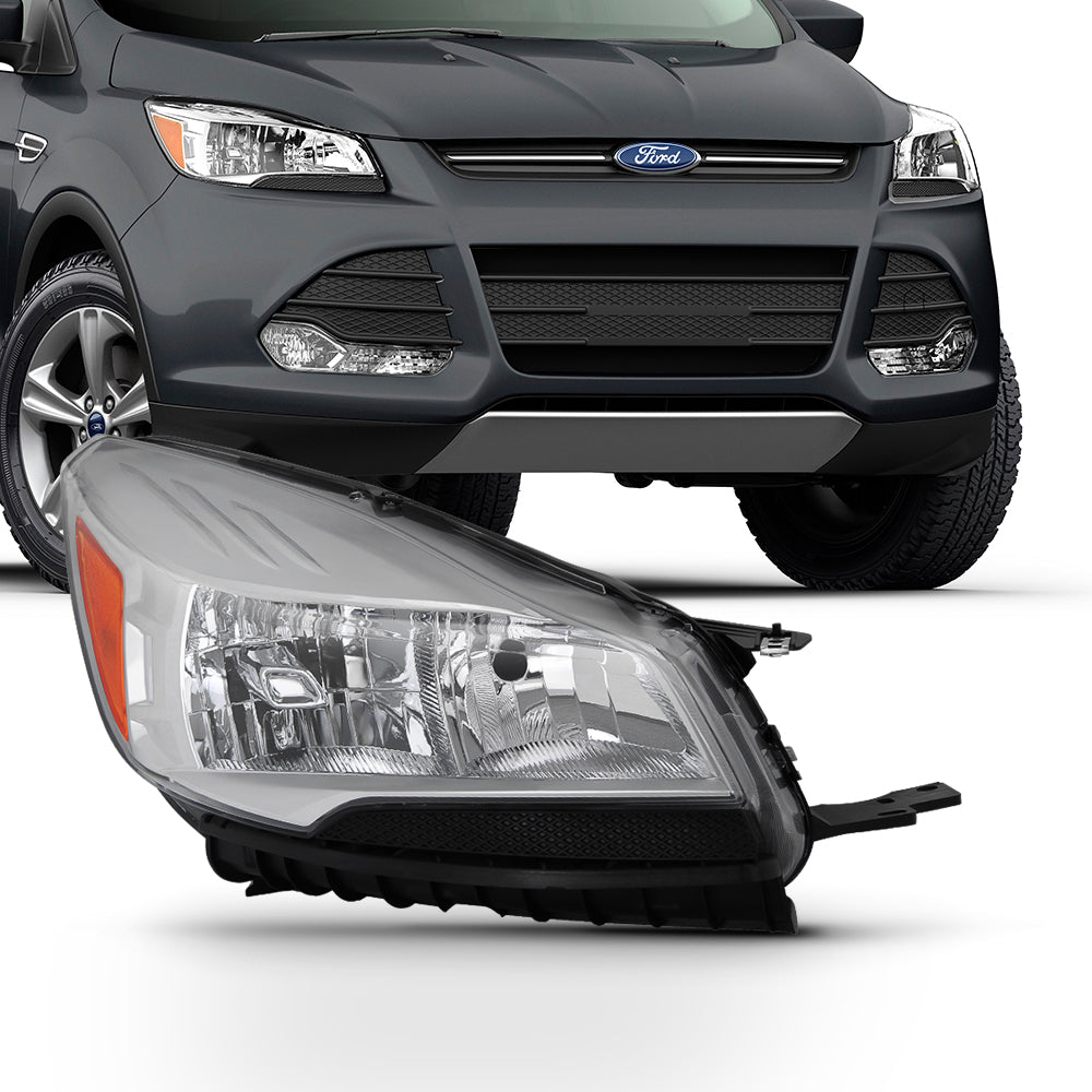 AKKON - For 2013 2014 2015 2016 Ford Escape [Factory Halogen] Headligh