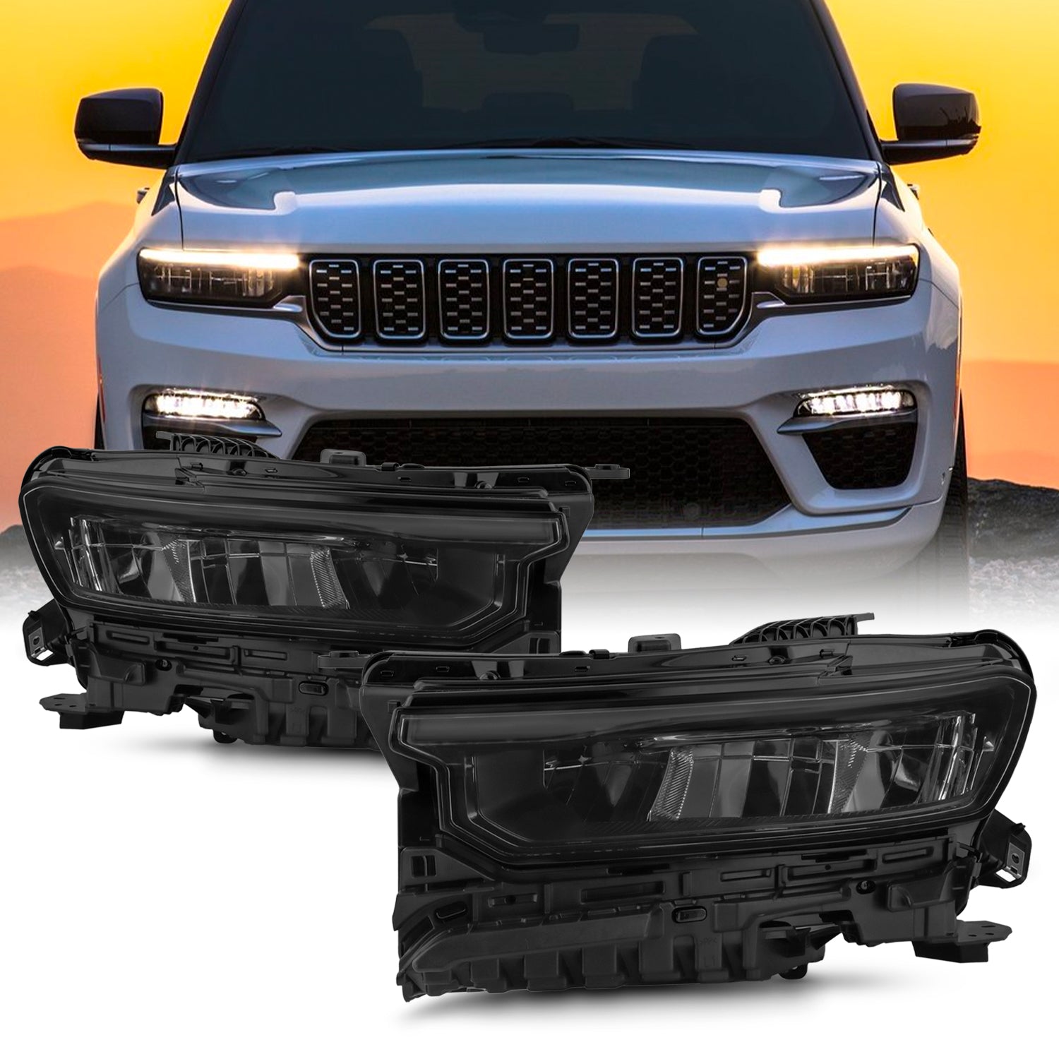 AKKON- Fit 2021 2022 2023 Jeep Grand Cherokee 21-23 Amber DRL w/o Auto