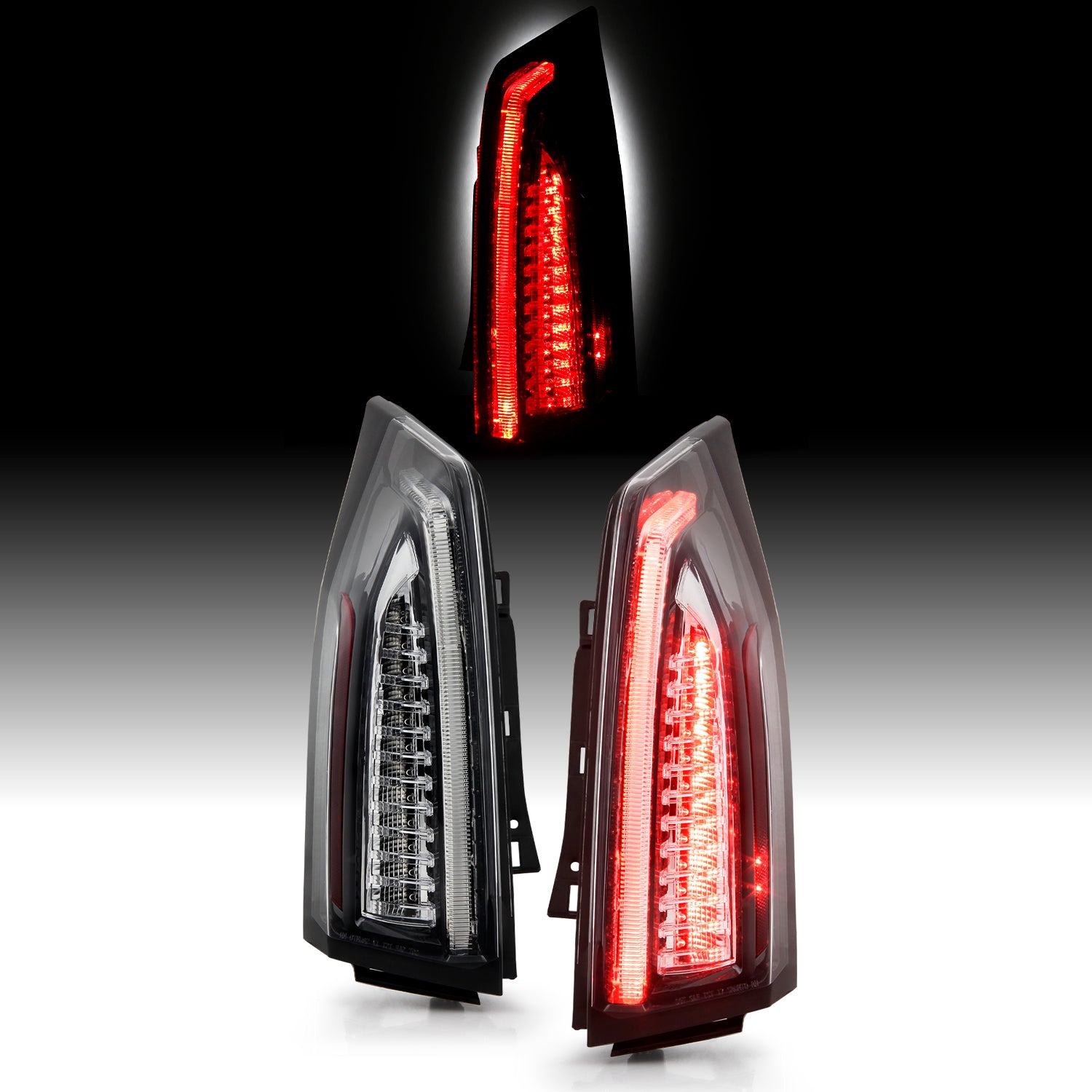 AKKON - Fits 2013-2018 Cadillac ATS Sedan LED Light Bar Black Tail Lig