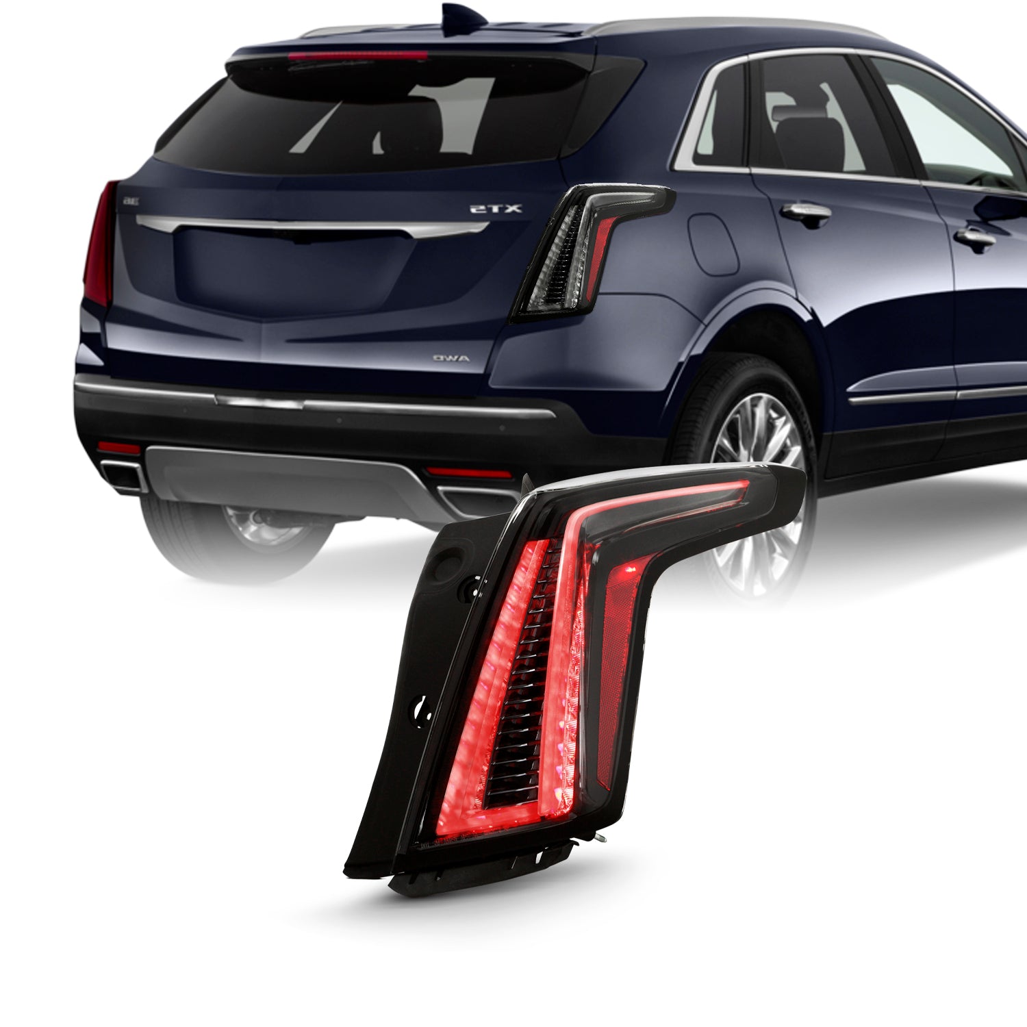 AKKON - For 2017-2019 Cadillac XT5 Euro Black OE Style Full LED Tail L