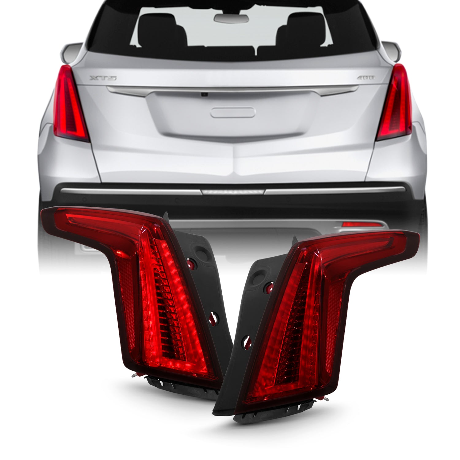 AKKON - Fits 2020-2022 Cadillac XT5 OE Style Full LED Tail Lights Dark