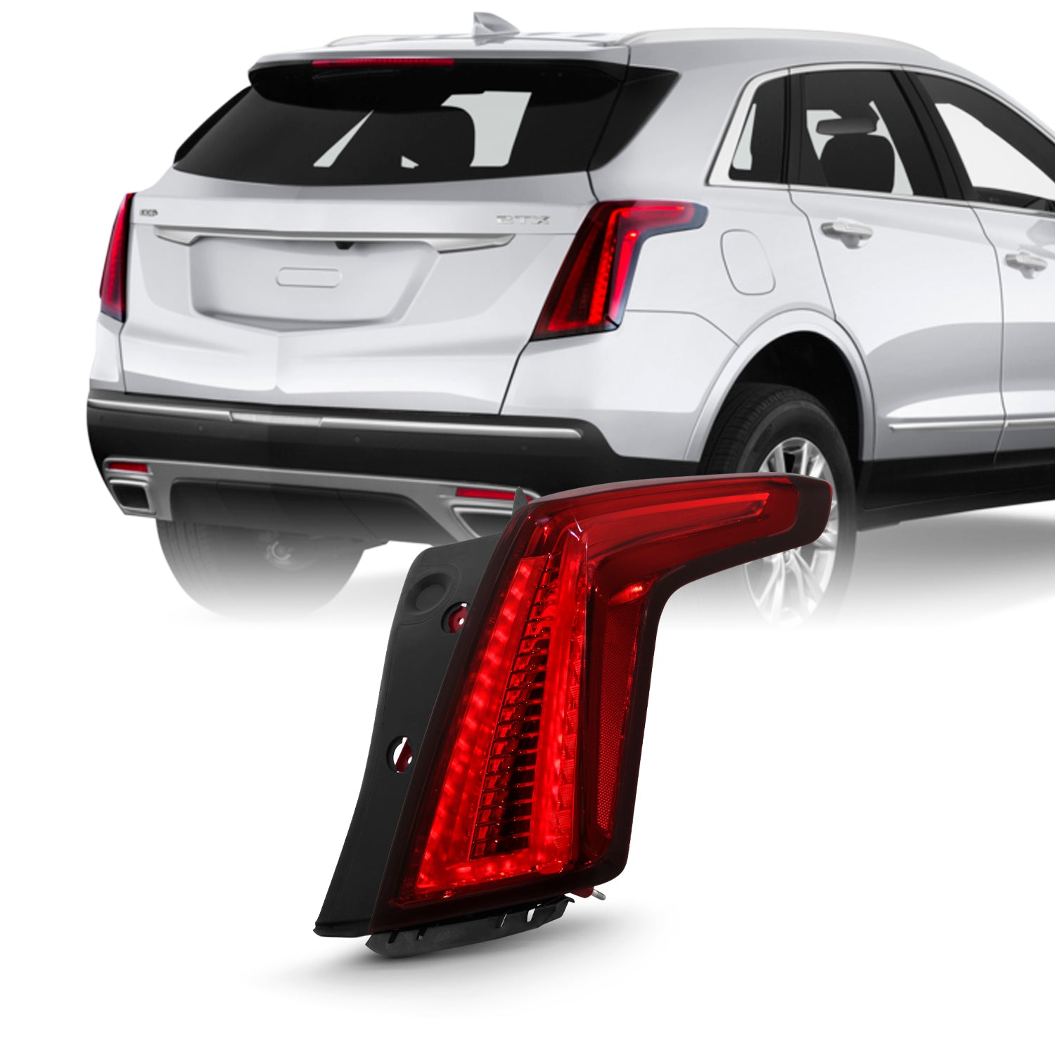 AKKON - Fits 2020-2022 Cadillac XT5 OE Style Full LED Tail Lights Dark