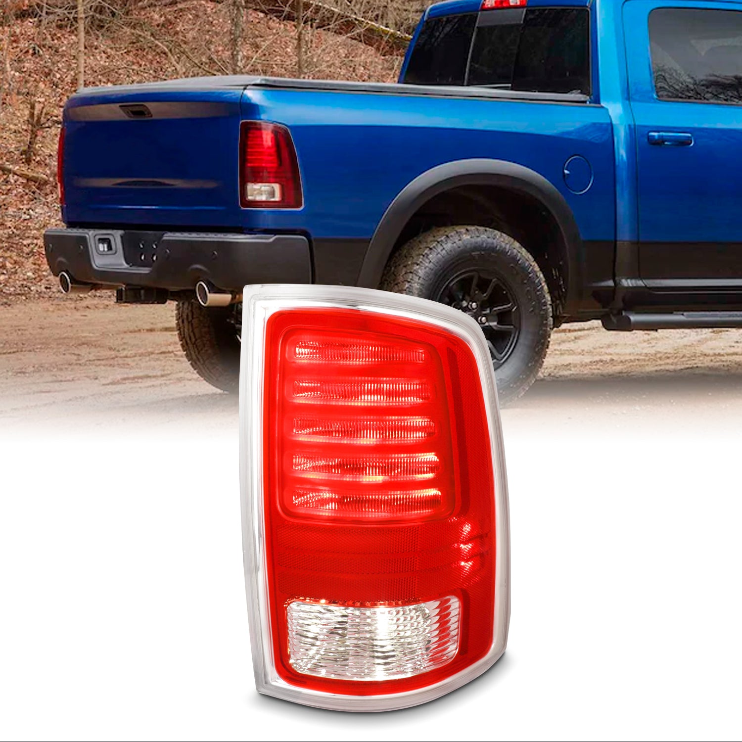 AKKON - Fits 2013-2018 RAM 1500 2500 3500 LED Signal Side Marker Chrom