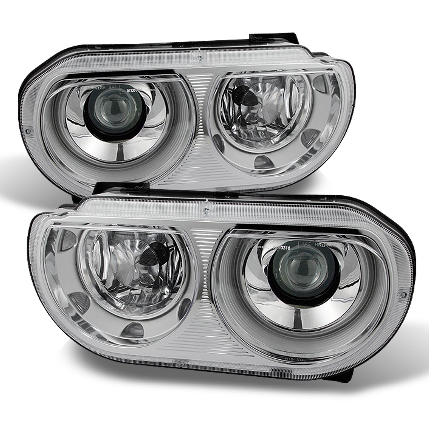 AKKON - For Dodge Challenger OE Replacement HID Xenon Chrome Projector