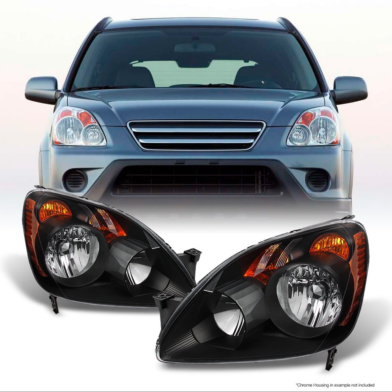 AKKON - For Honda CRV Japan Built Models Black Headlights Driver and P