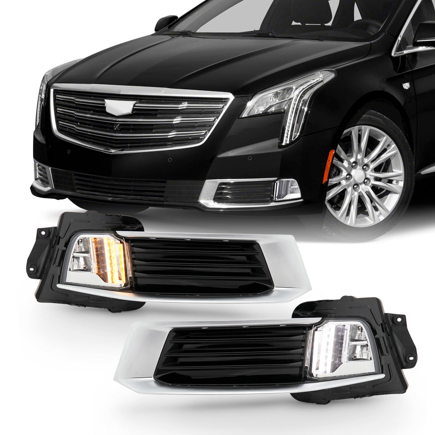 AKKON - Fits 2018 2019 Cadillac XTS [w/o DRL Model] Switchback Bumper