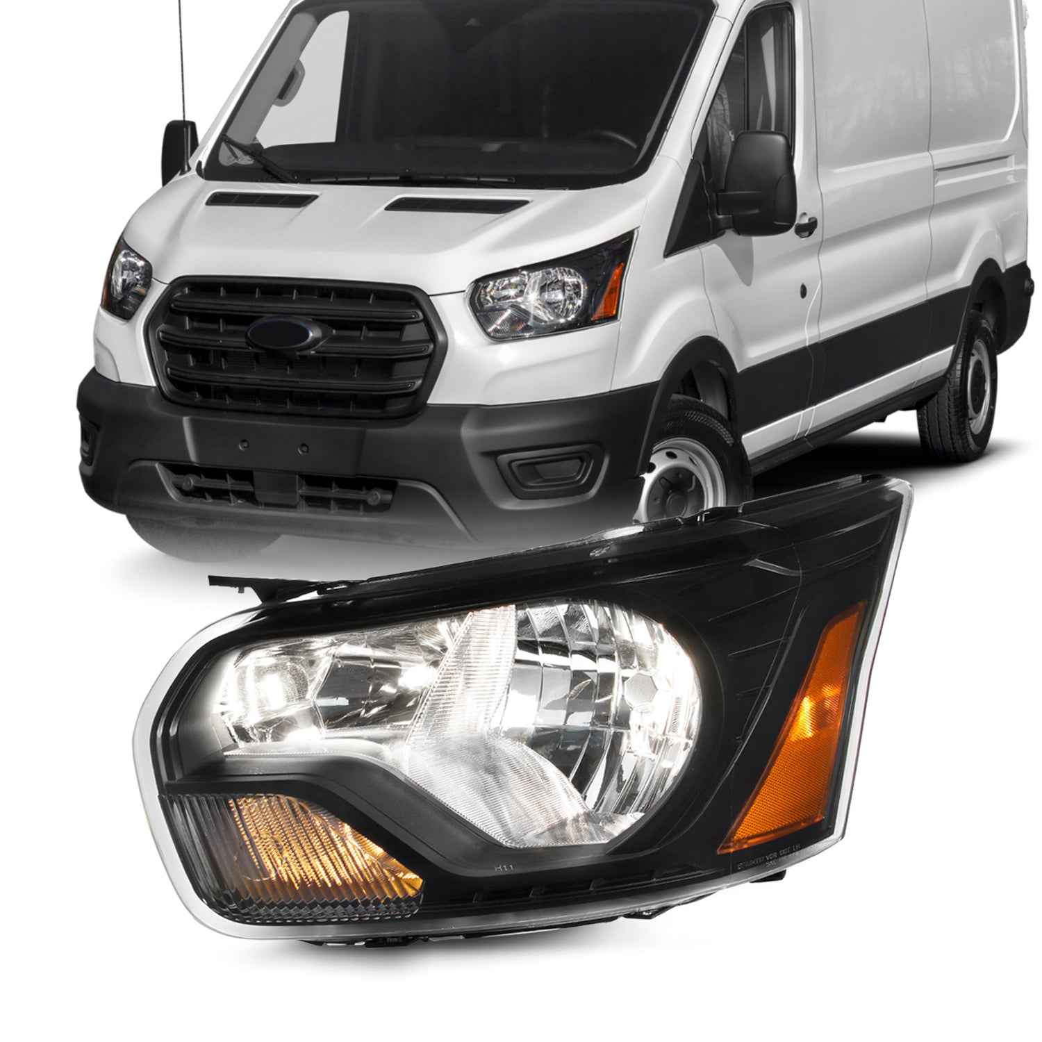AKKON - Fit 2015-2023 Ford Transit T150 T250 T350 15-23 Halogen Type H