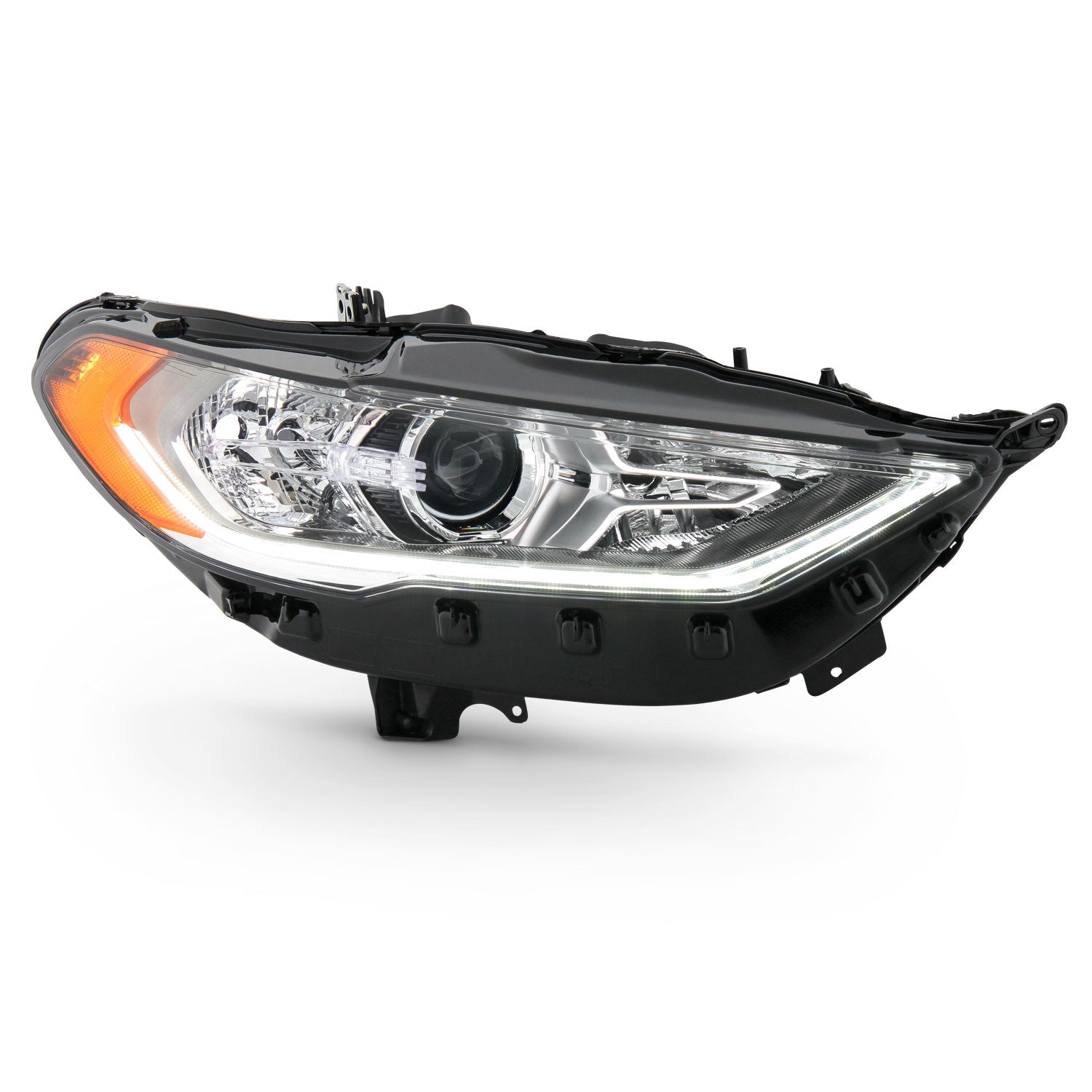 AKKON - Fits 2017-2020 Ford Fusion Halogen w/ LED DRL Model Projector