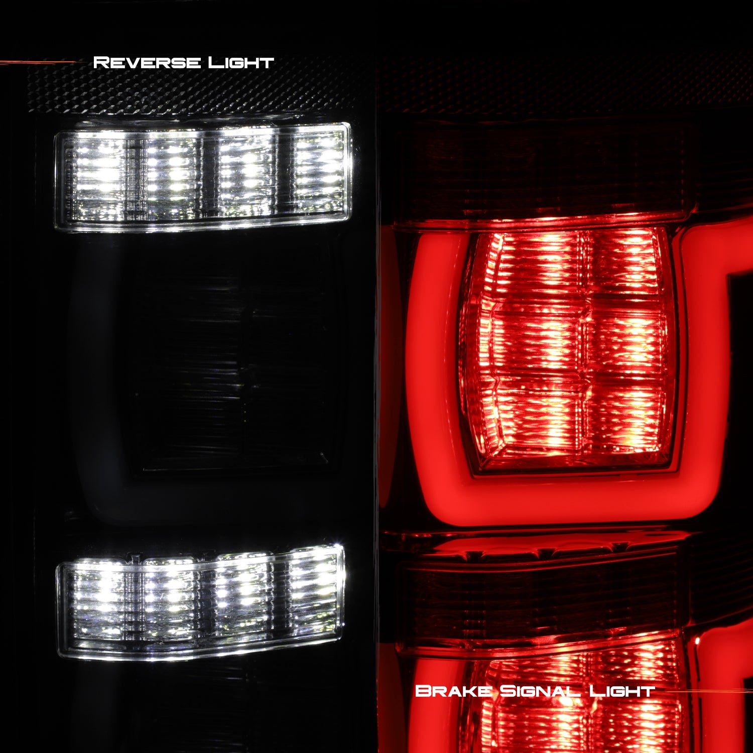 AKKON - Fit 2015-2017 Ford F150 15-17 [U-Shape LED Tube] Tail Lights R