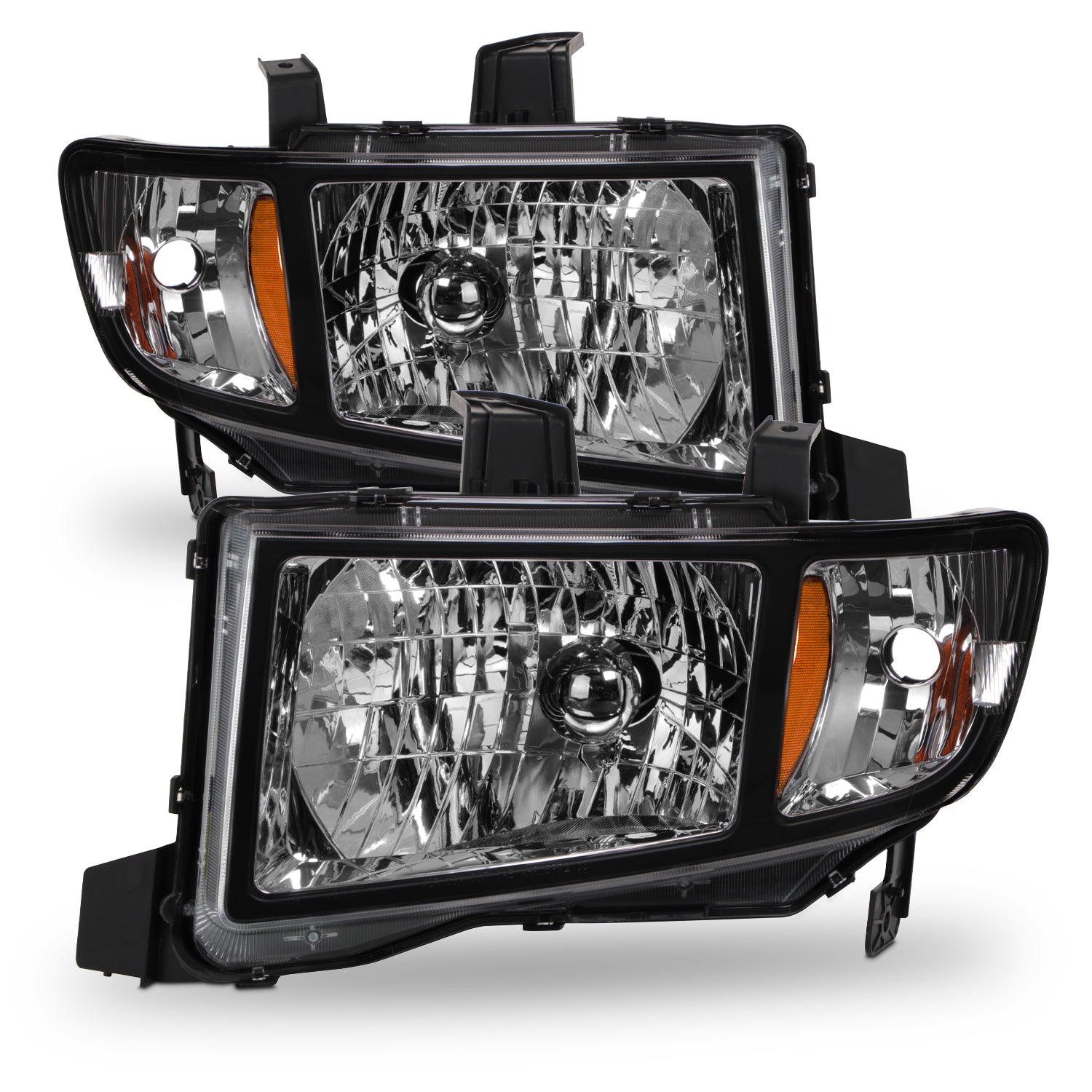 AKKON - For Honda Ridgeline OE Replacement Black Bezel Headlights Driv