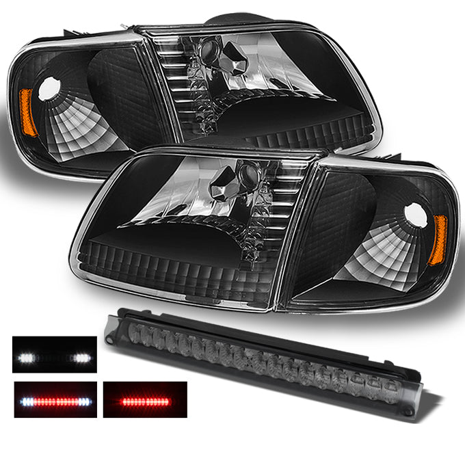 AKKON - For 1997-2003 Ford F150 | 2004 F-150 Heritage | 97-99 F250 Bla