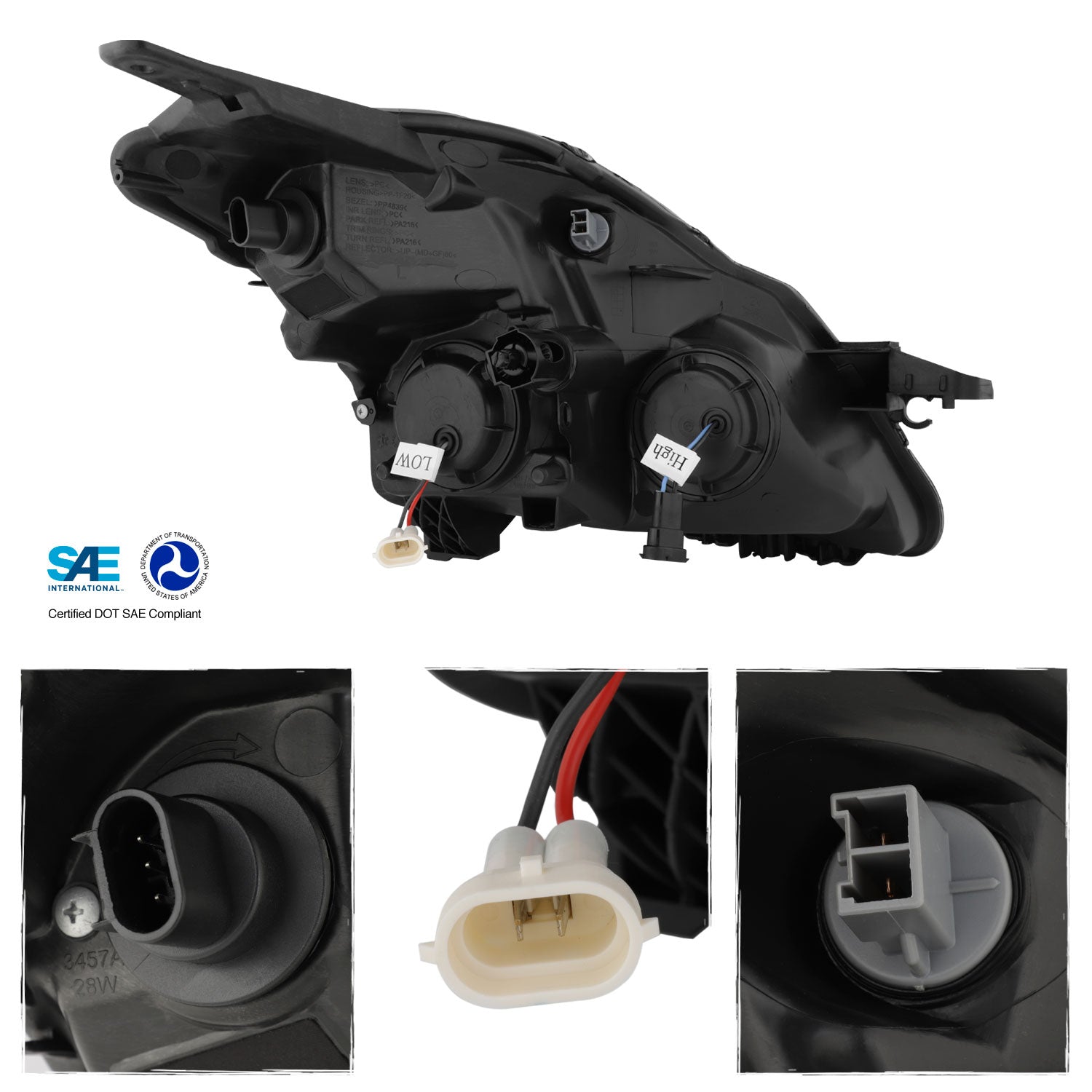 New Right Side Halogen Head Lamp Assembly For Nissan Altima buy 2008 2009 NI2503176 26010JB10A