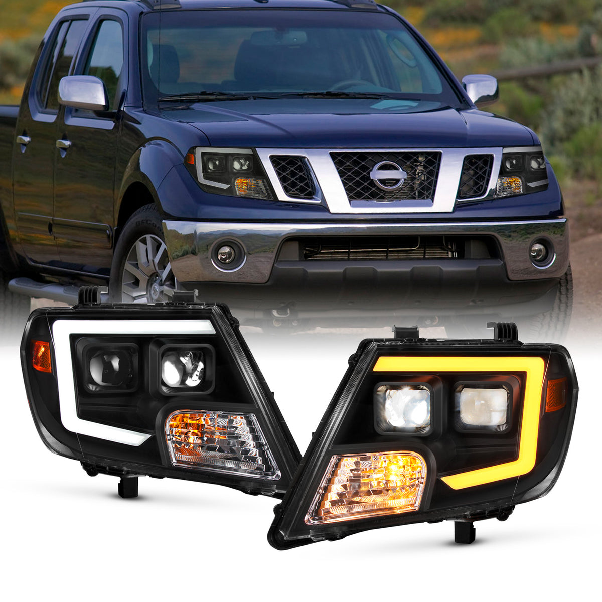 AKKON - For 2009-2021 Nissan Frontier Switchback Signal w/ LED DRL Dua