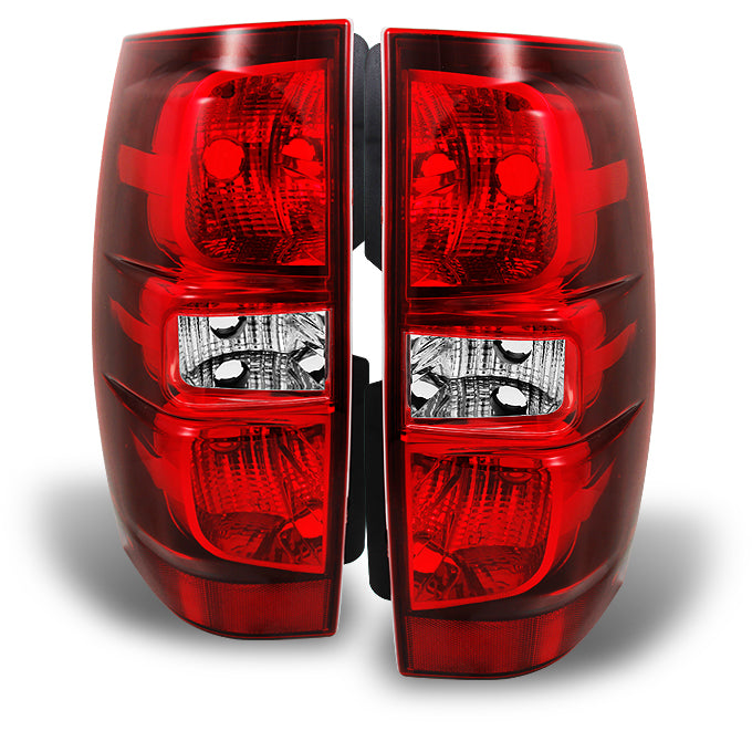 AKKON - For Chevy Tahoe Suburban Red Clear Rear Tail Lights Brake Lamp