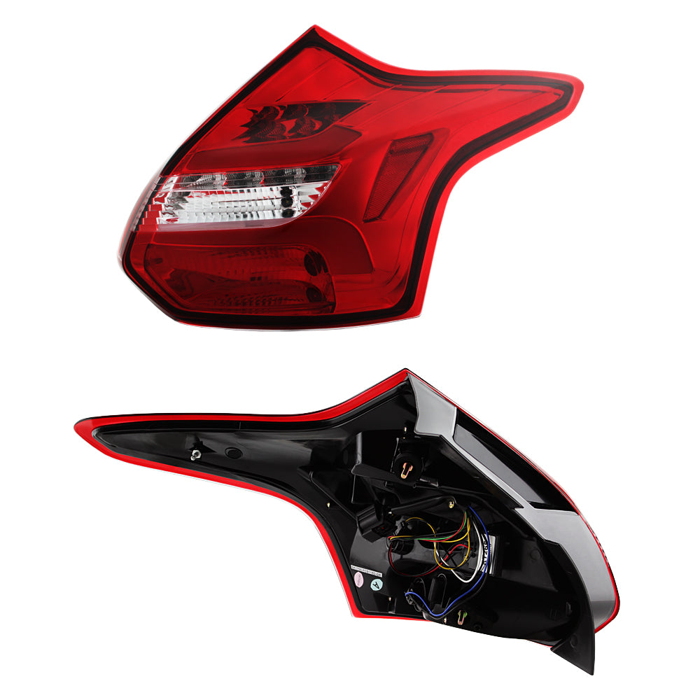 AKKON - For 12-14 Ford Focus Hatchback [SEQUENTIAL] LED Tube Red Tail