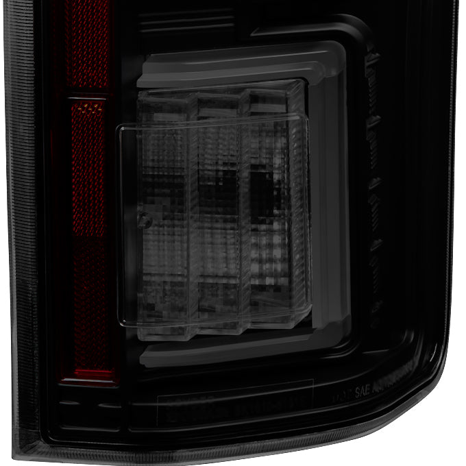 AKKON - For 2015 2016 2017 Ford F150 F-150 Black Smoke LED Tail Lights