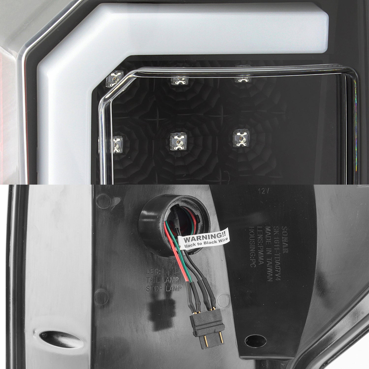 AKKON - For 2007-2013 Toyota Tundra Pickup [Tube Light Bar] LED Black