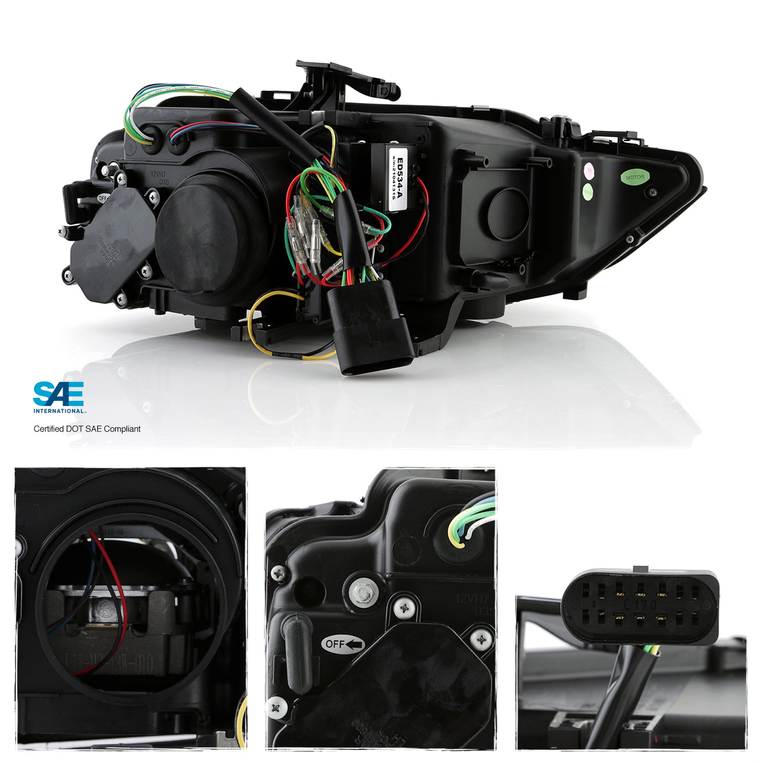 ACANII For [Halogen Type] 2013-2016 Audi A4 S4 LED SwitchBack Sequential Signal w LED Projector Headlights Left Right - 3