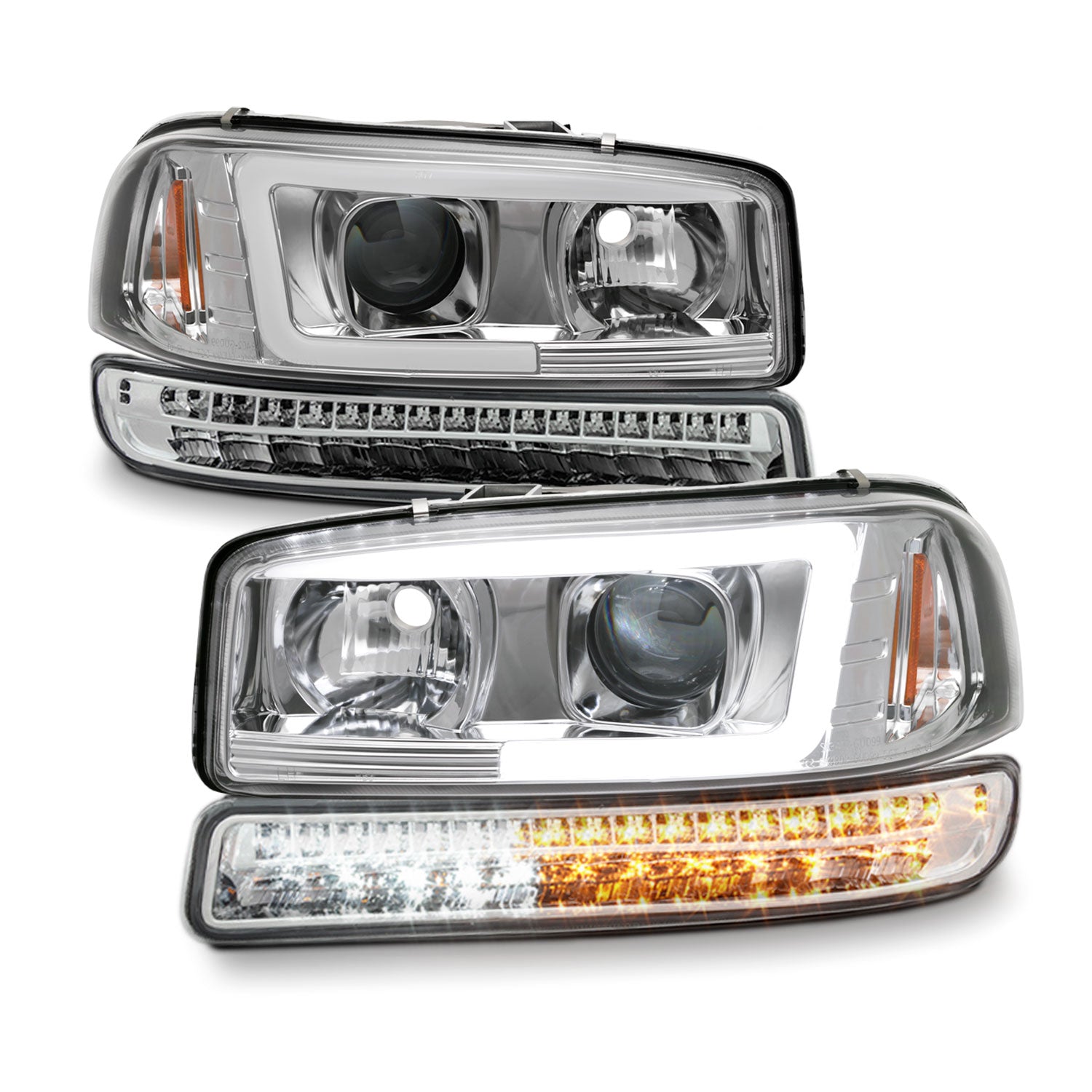 AKKON - For 99-06 GMC Sierra 1500 2500HD 3500 C3 Yukon XL Chrome LED T