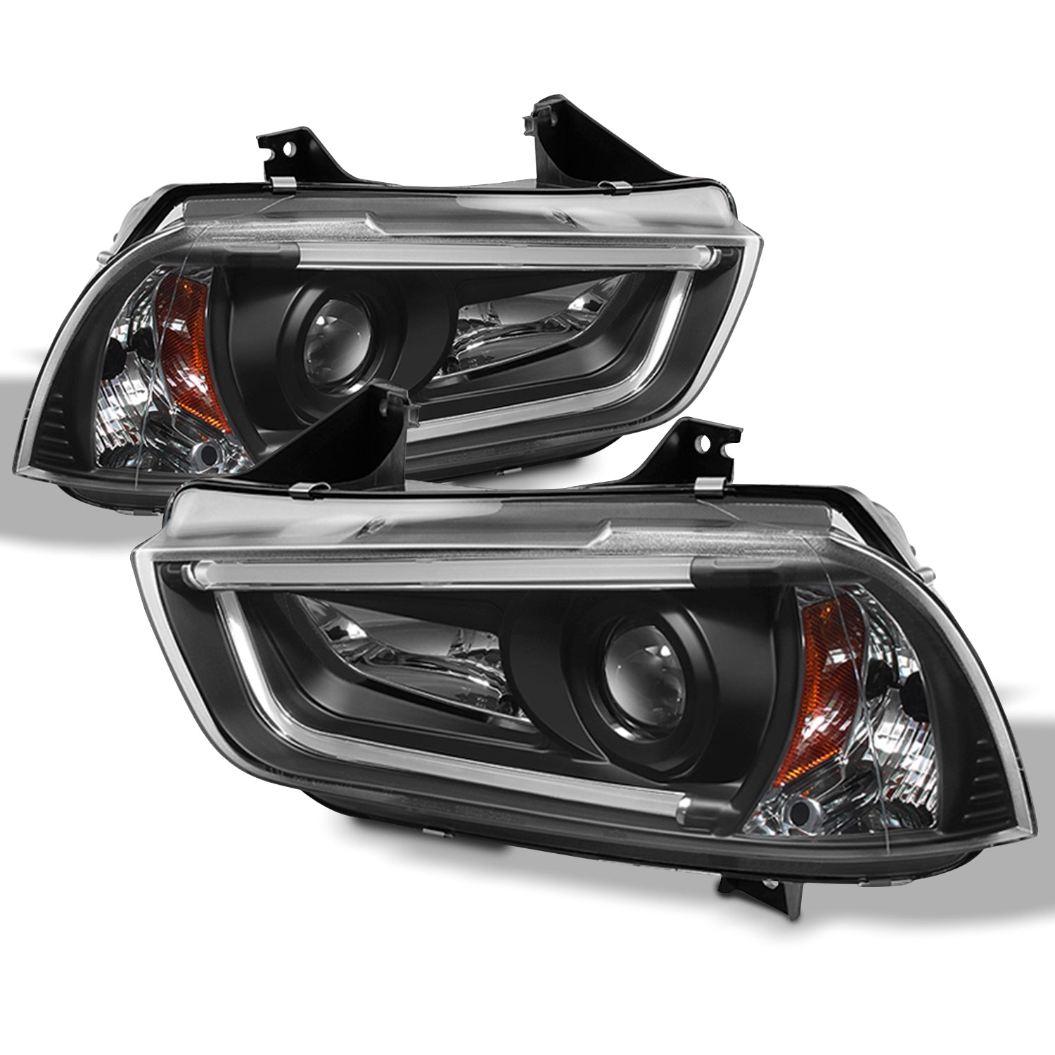 AKKON - Fits 2011-2014 Dodge Charger Chrome LED Light Bar Projector He