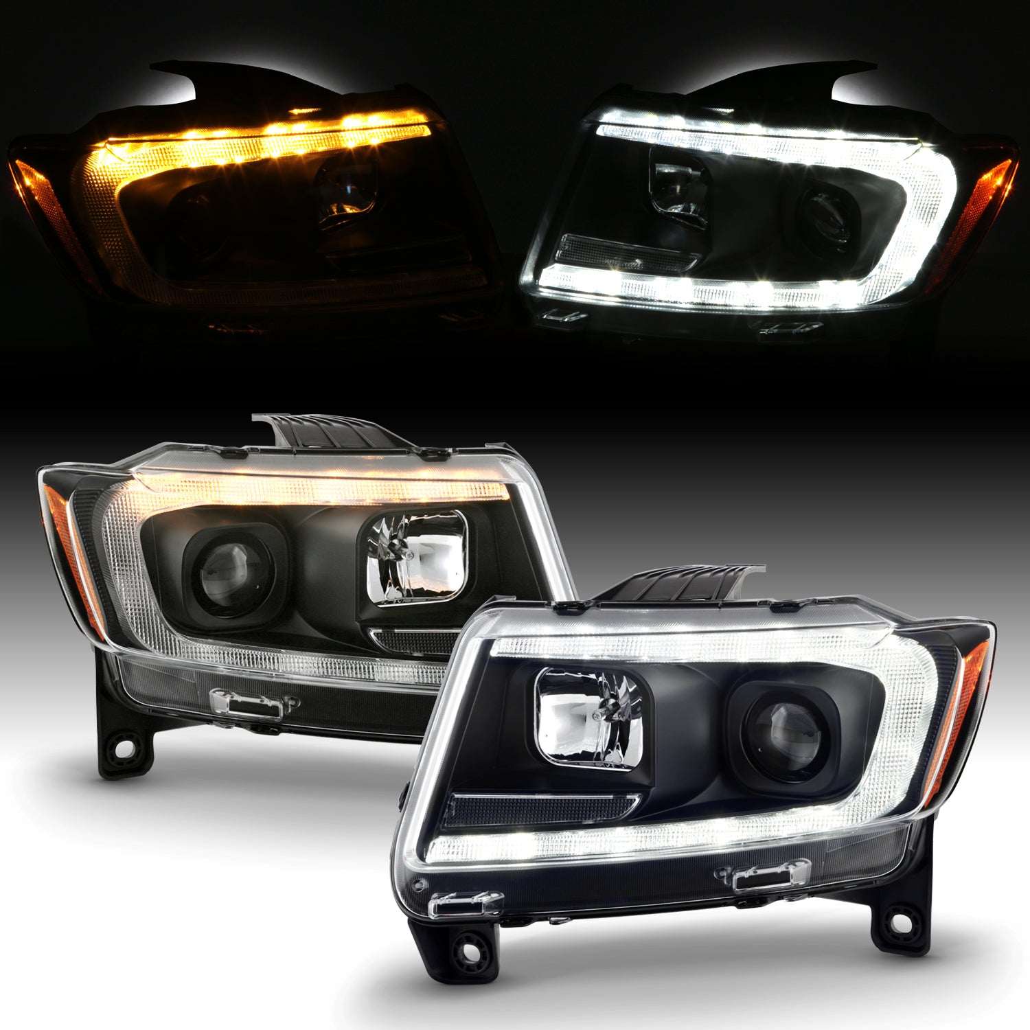 AKKON - Fits 2011-2013 Jeep Grand Cherokee [HID/Xenon Type] LED Tube B