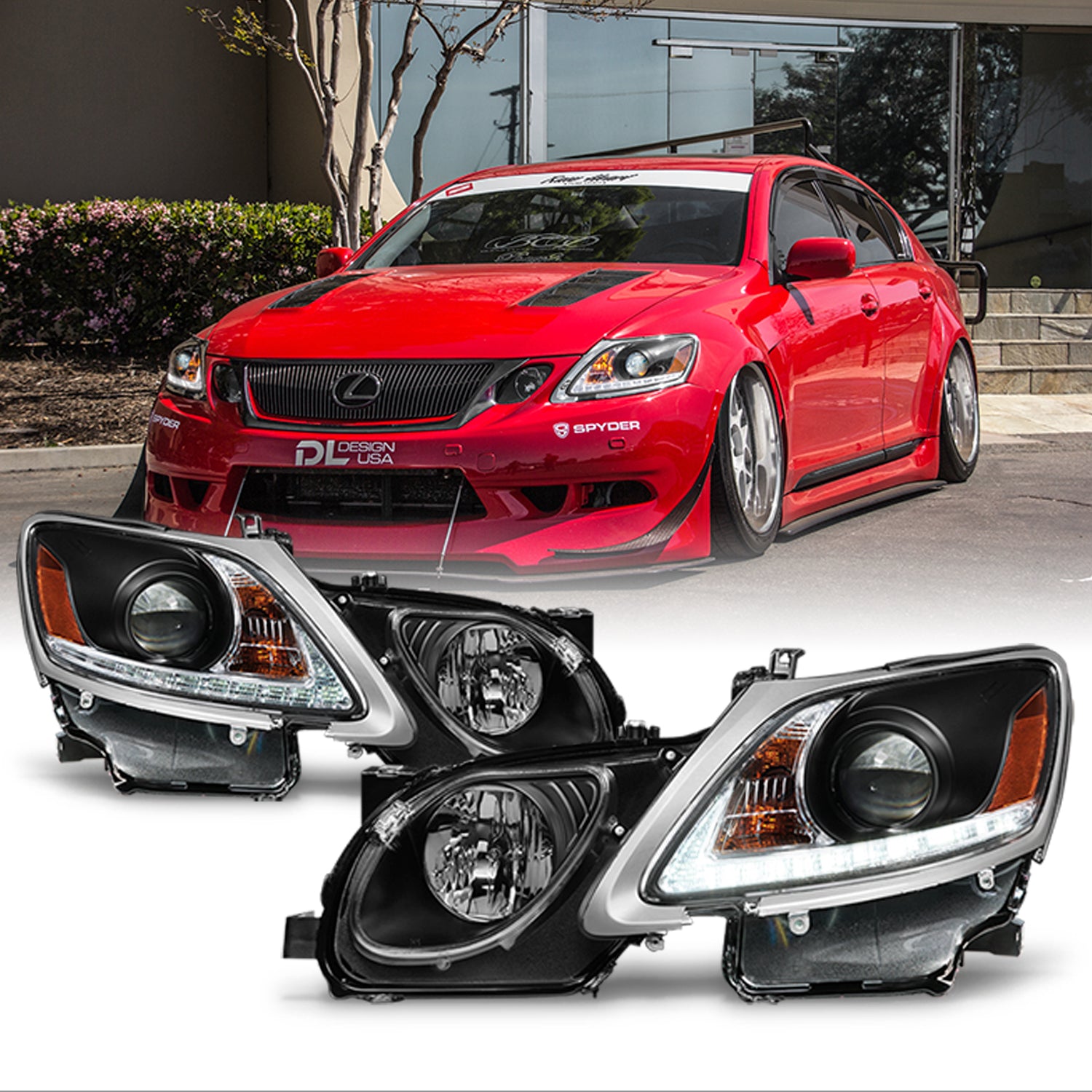 Lexus gs300 deals custom headlights