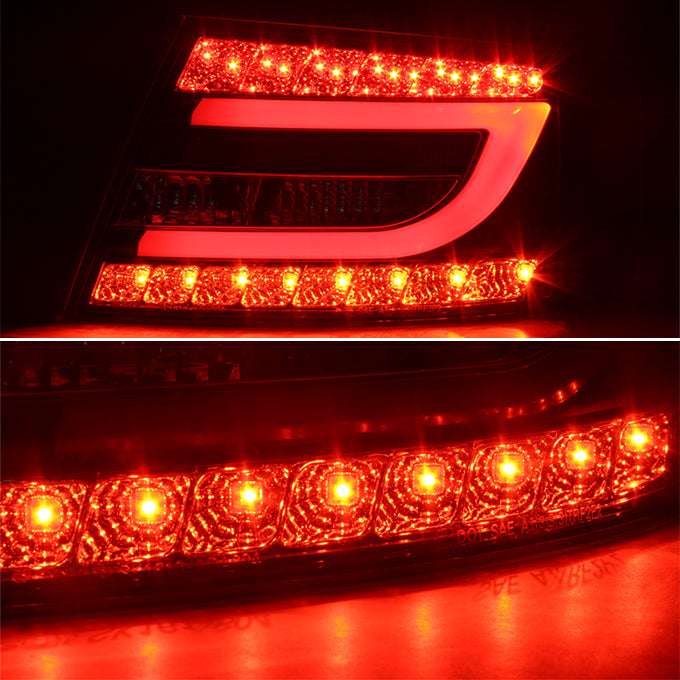 AKKON - For 05-08 Audi A6 A6 Quattro Black Light Tube Design LED Tail