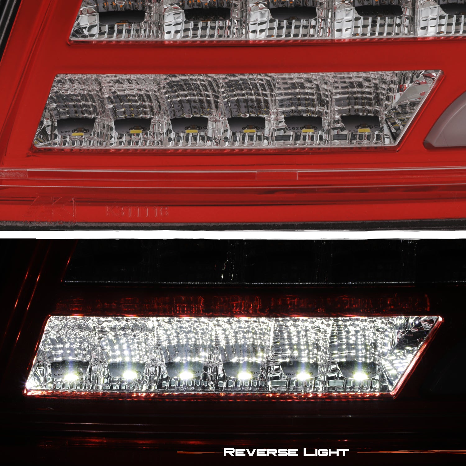 AKKON - For 2015-2021 Subaru WRX/WRX STI FULL LED Light Tube Red Housi