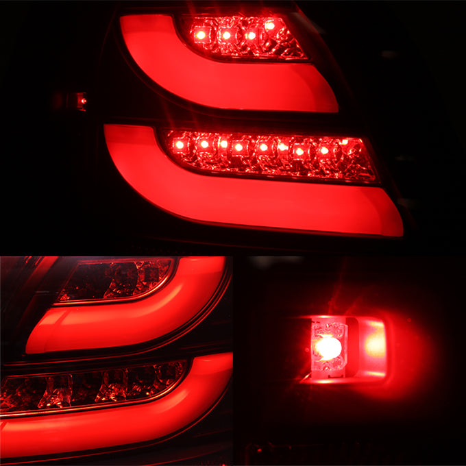 AKKON - For 04-08 Pontiac Grand Prix Dark Red Rear LED Tail Lights Bra
