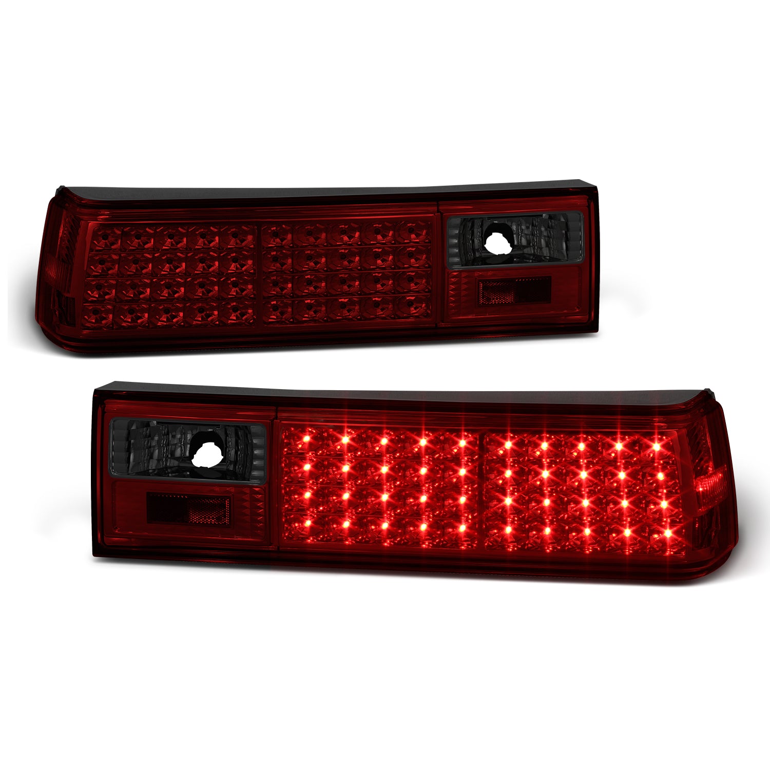 AKKON - For 1987-1993 Mustang GT LX SVT Cobra Red Smoked Full LED Tail