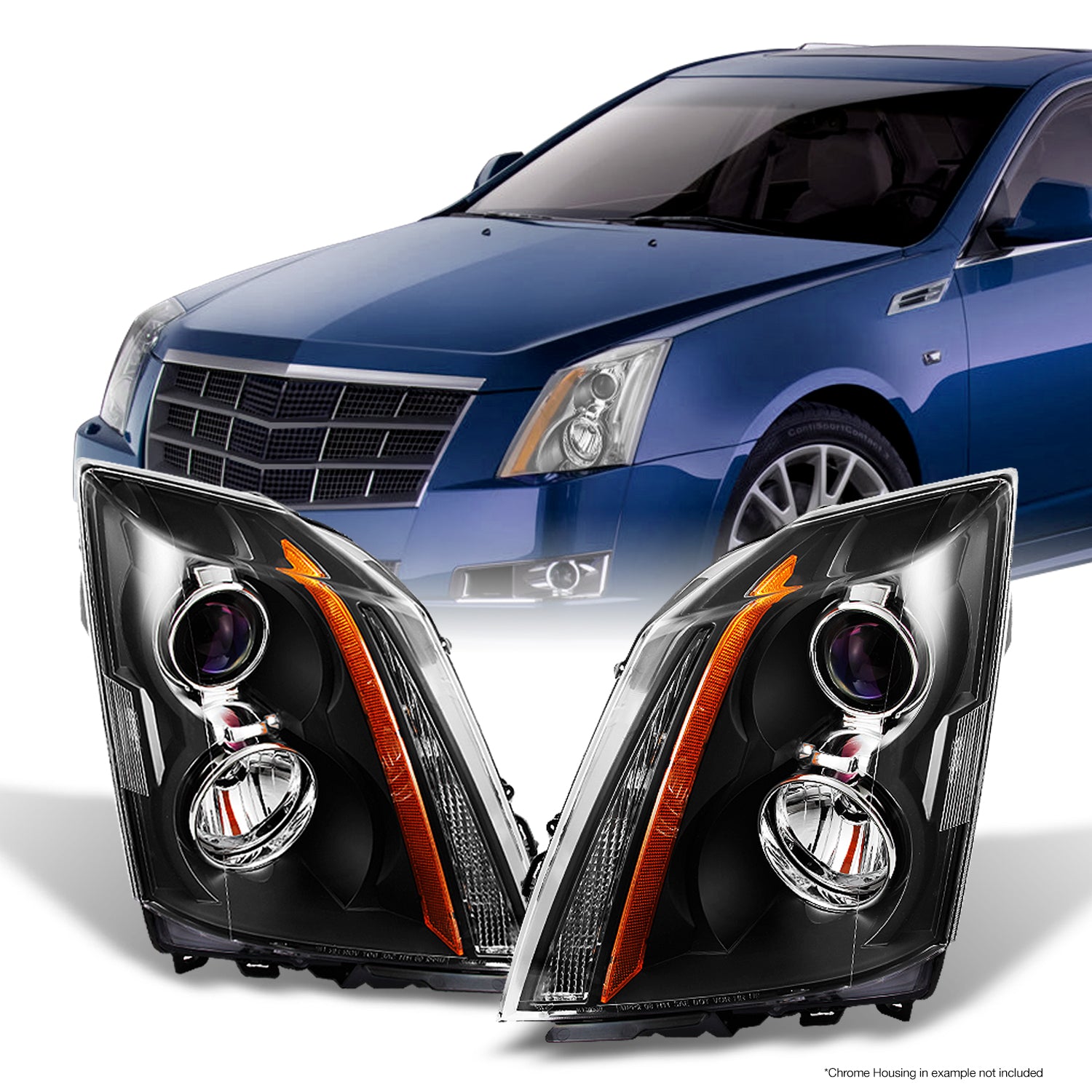 AKKON - For Cadillac CTS CTS-V OE Replacement Halogen Projector Headli