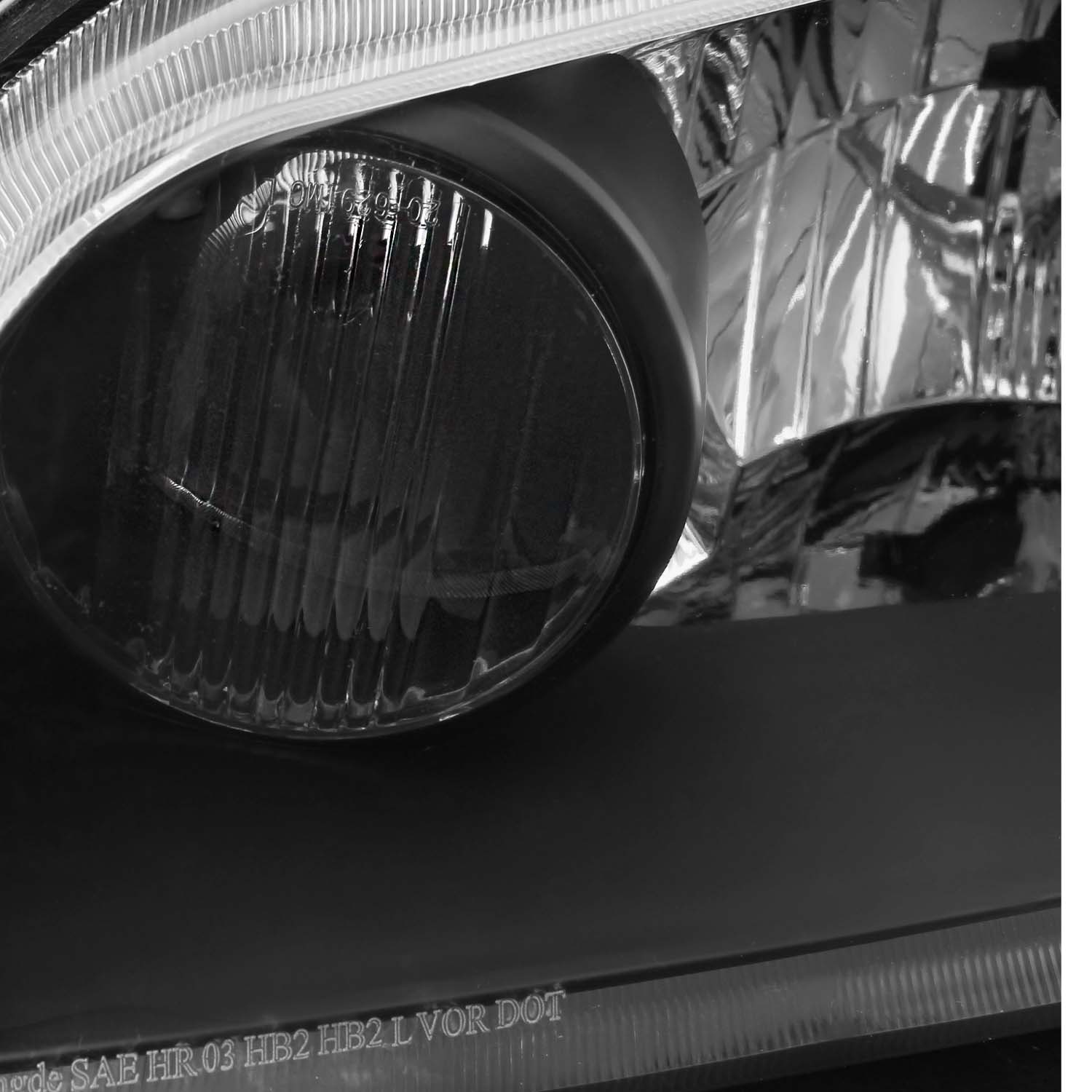 Fit 02-03 Mitsubishi Lancer LS ES Sedan & Wagon Black Headlights Repla