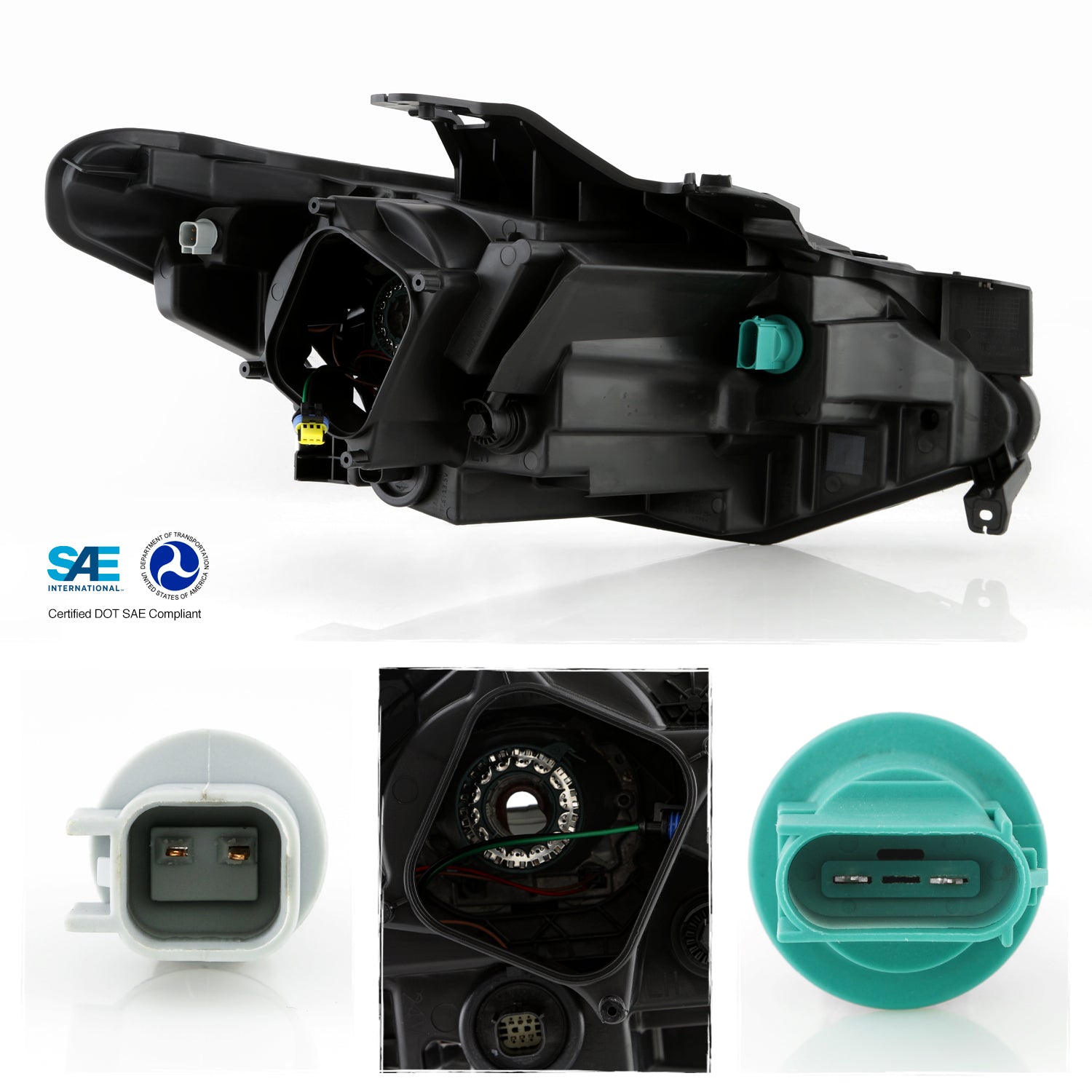 AKKON - Fits 2018-2021 Chevy Traverse HID/Xenon Type [LED DRL Running]