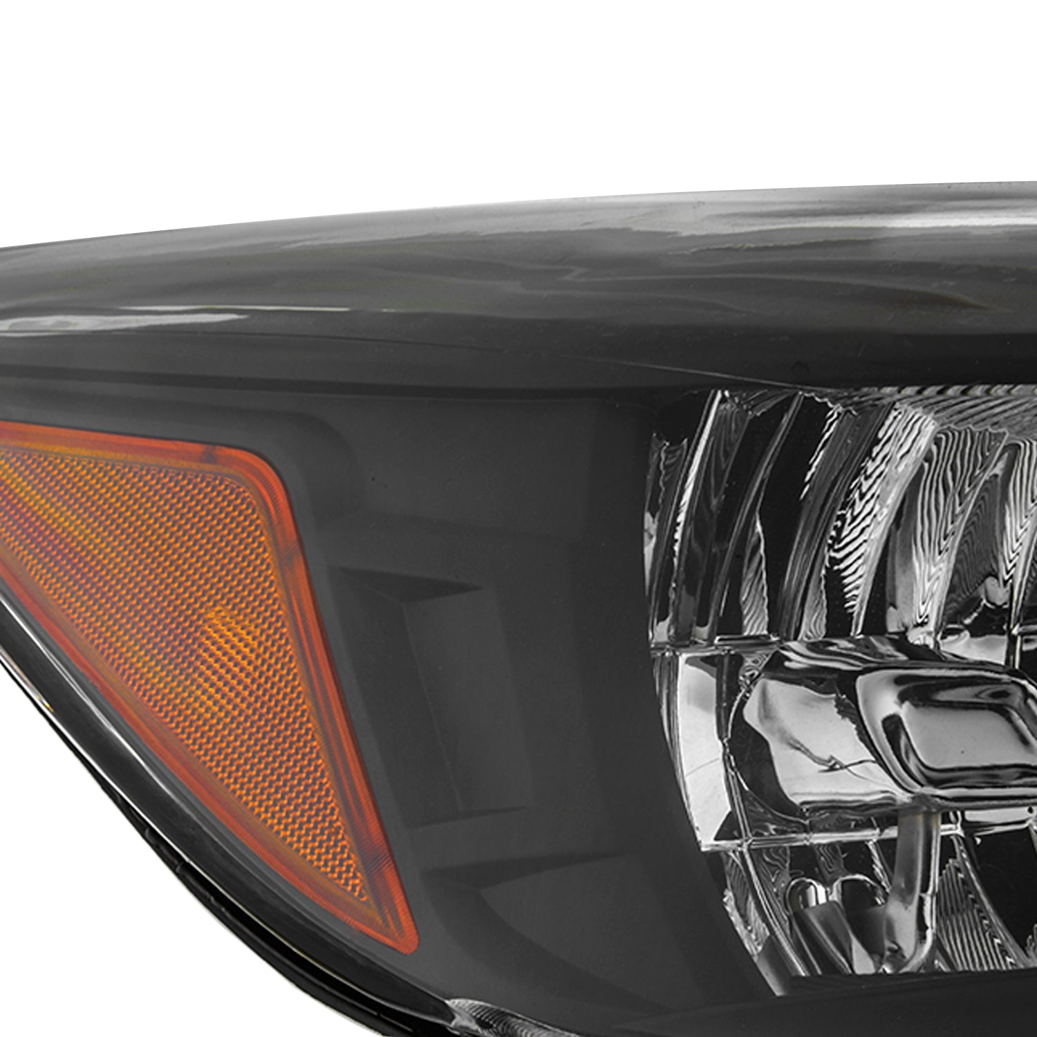 AKKON - Fits 2013-2016 Ford Escape SUV Halogen Type Black Headlights w