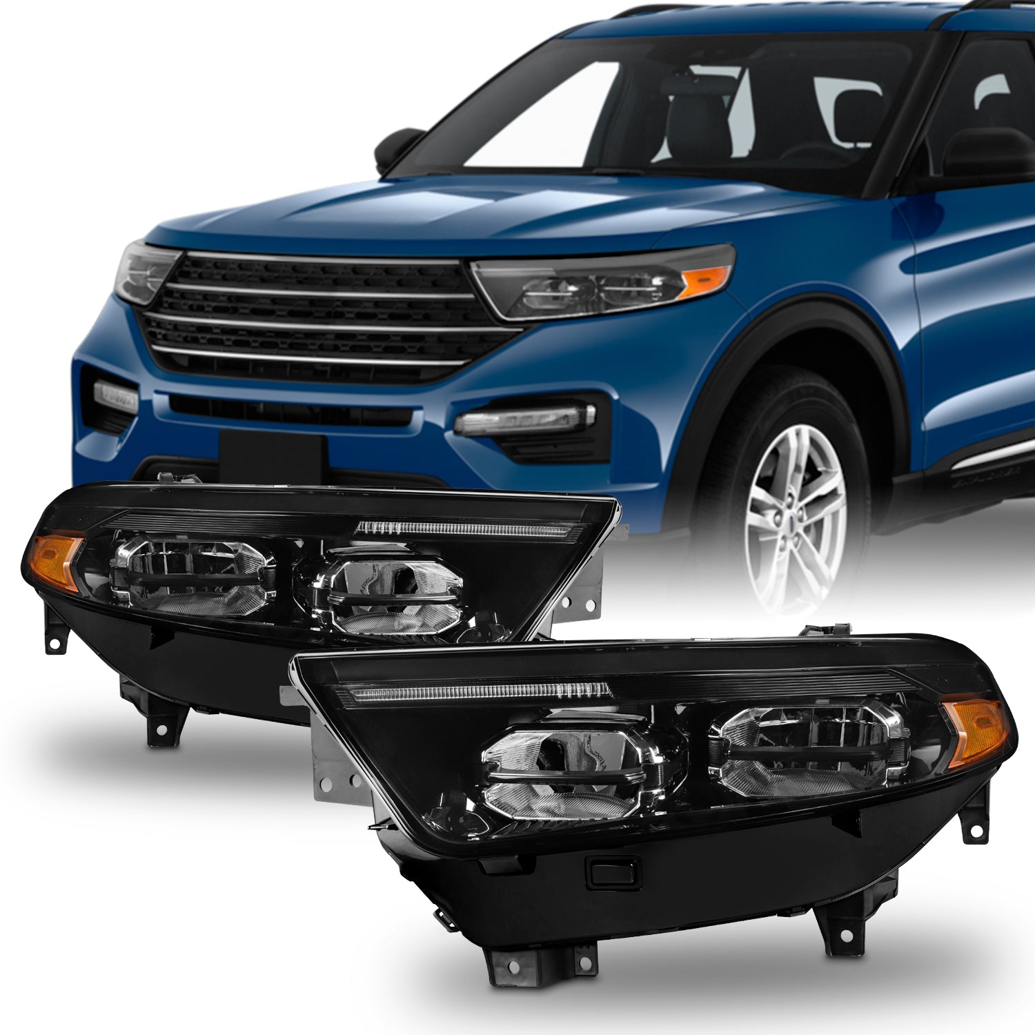 AKKON - Fit 2020 2021 2022 2023 Ford Explorer Base Model [Full LED] w/