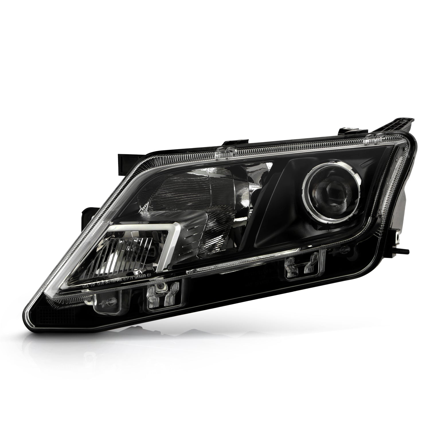 AKKON - Fits 2010 2011 2012 Ford Fusion [Halogen Type] Projector Black