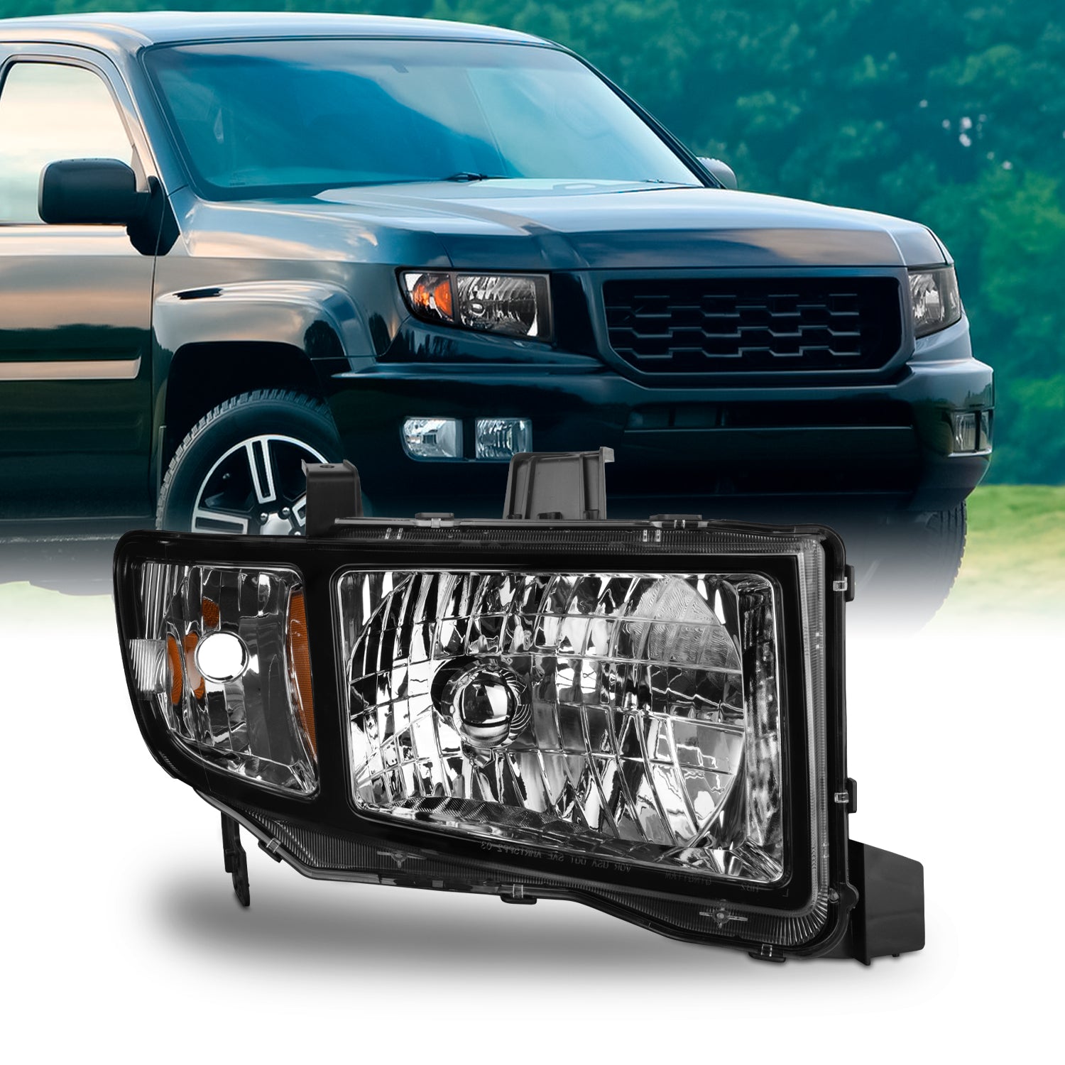 Fit 2006-2014 Honda Ridgeline Pickup 06-14 Halogen - AKKON