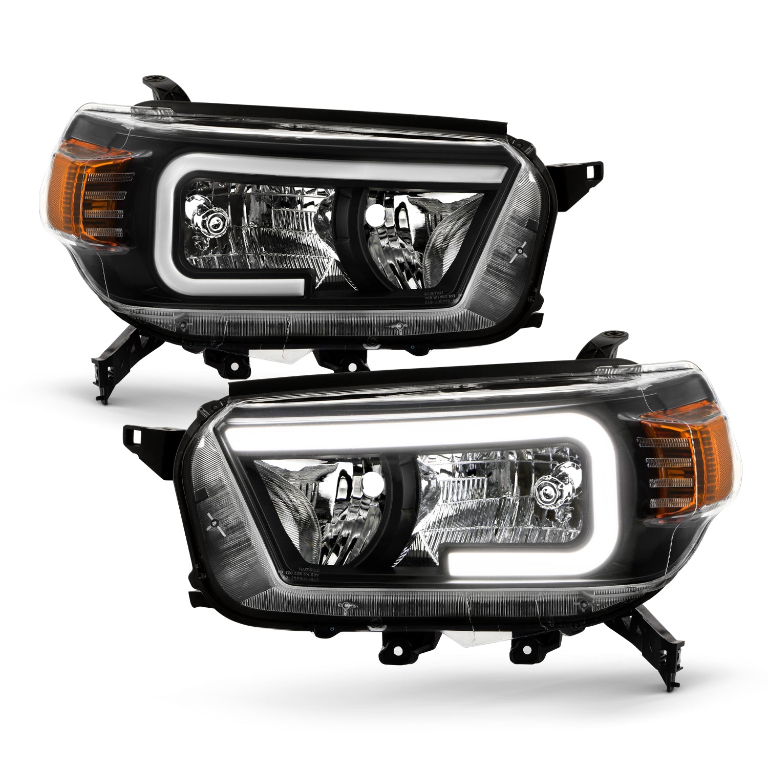 AKKON - Fits 2010-2013 Toyota 4Runner [C-Tube Bar] LED Parking Black H