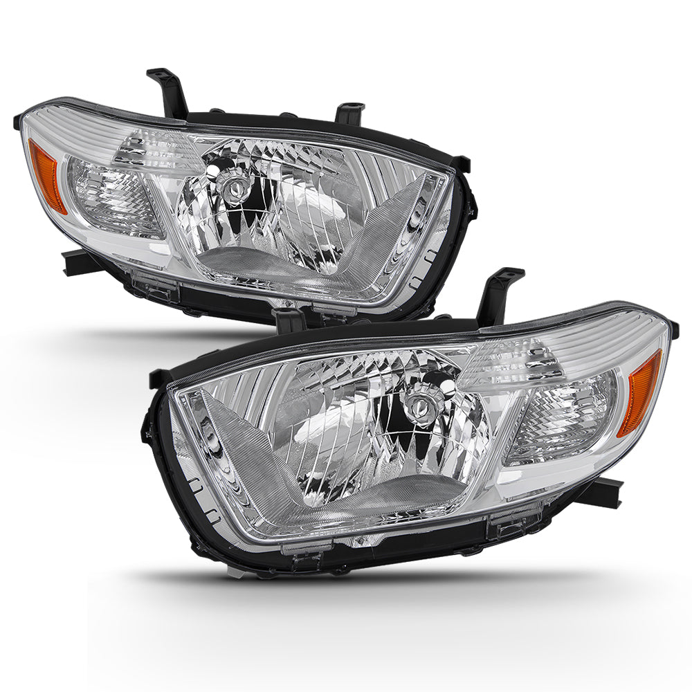 For 2008 2009 2010 Toyota Highlander Headlights Pair Driver Le