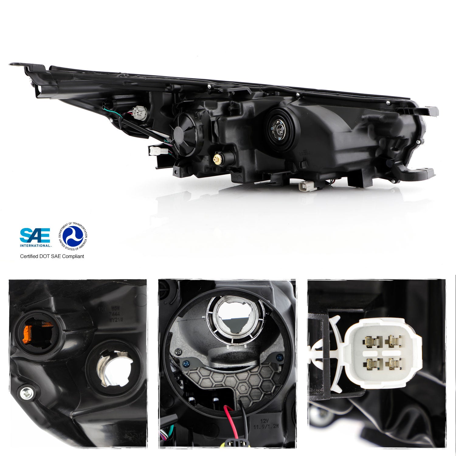 AKKON - Fits 2017 2018 2019 Toyota Highlander LE / XLE [Halogen Type]