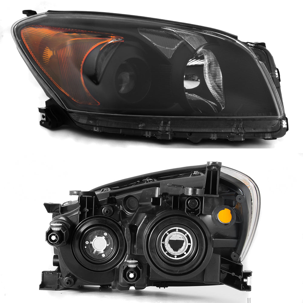 AKKON - For 2009 2010 2011 2012 Toyota RAV4 Black Headlights Lamps Fro