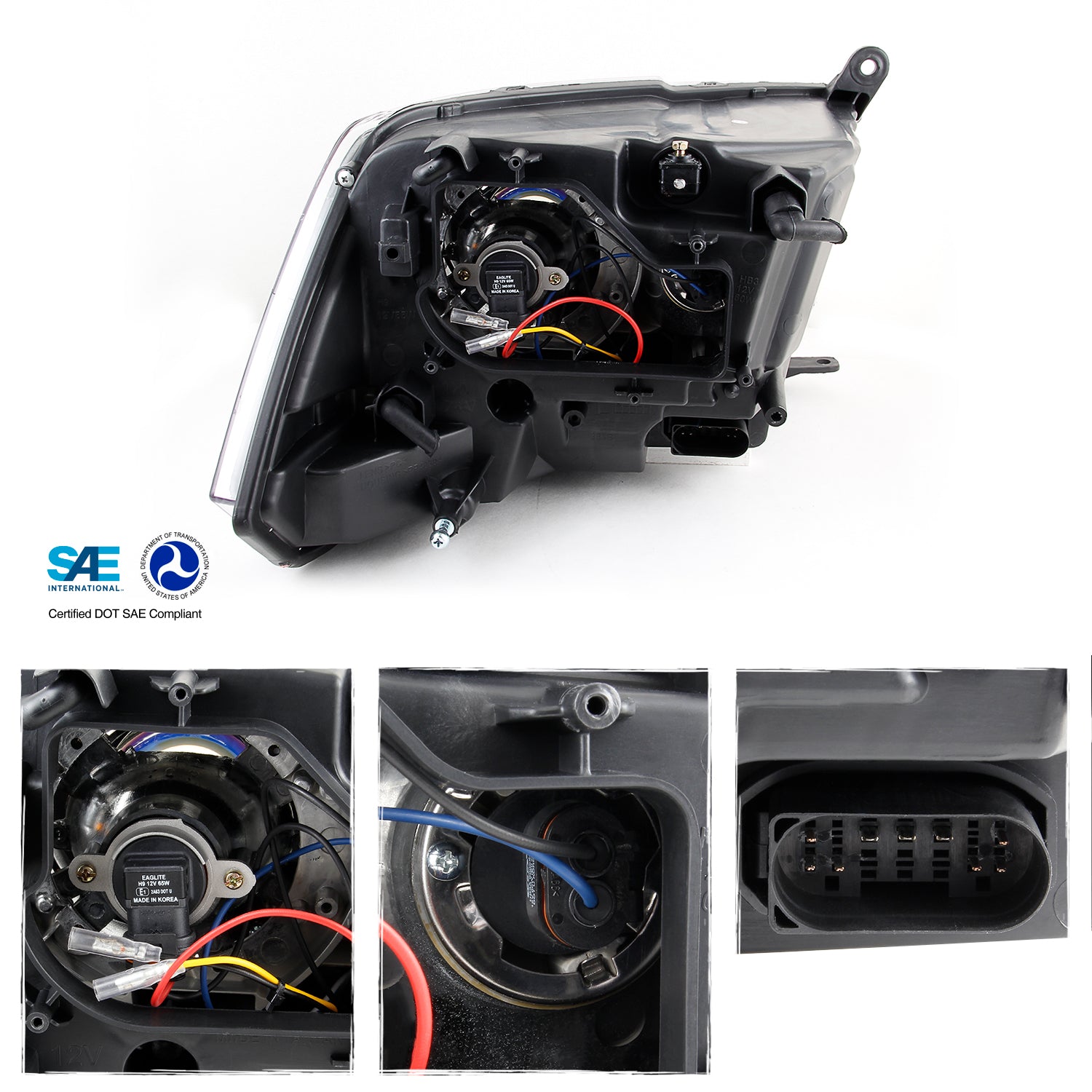 AKKON - [Factory Upgrade] For 09-18 Dodge Ram 1500 2500 3500 Dual Proj