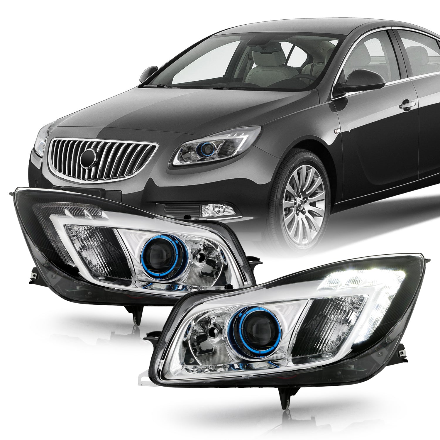 For 2011-2013 Buick Regal Halogen Model Upgrade LED - AKKON