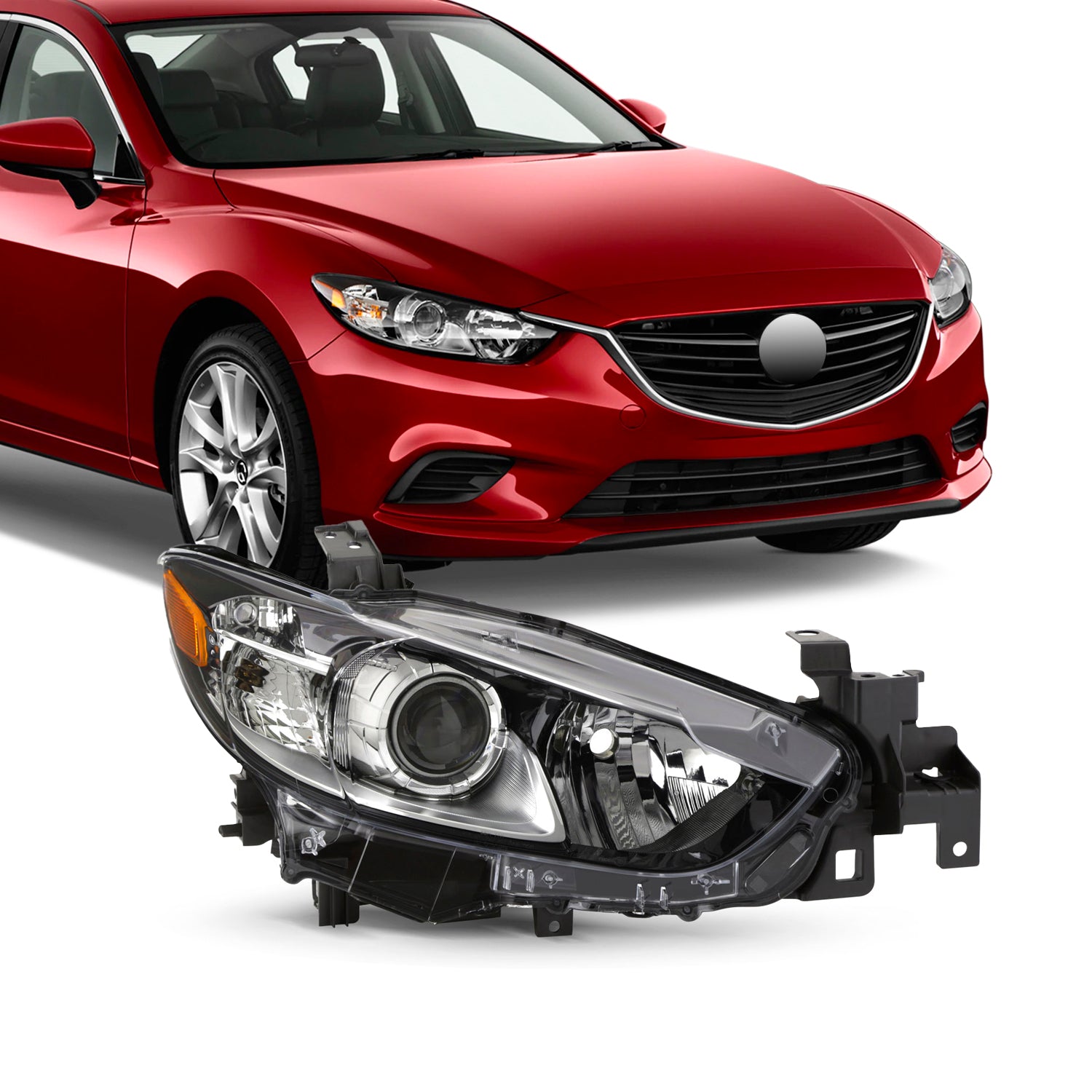 AKKON - Fits 2014 2015 2016 2017 Mazda 6 Sedan [Halogen Type] Projecto