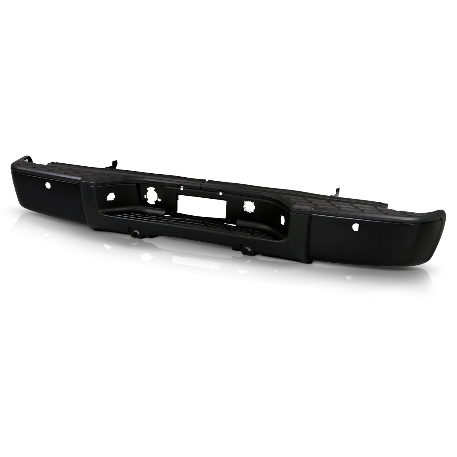 AKKON - Full Black Rear Bumper Fits 2007-2013 Chevy Silverado / GMC Si