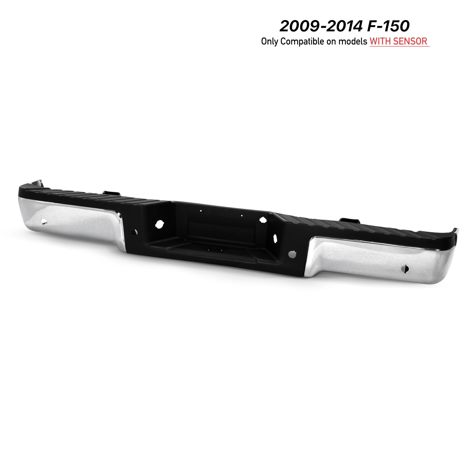 AKKON - For 2009-2014 Ford F150 Standard/ Styleside Bed Rear Bumper +S